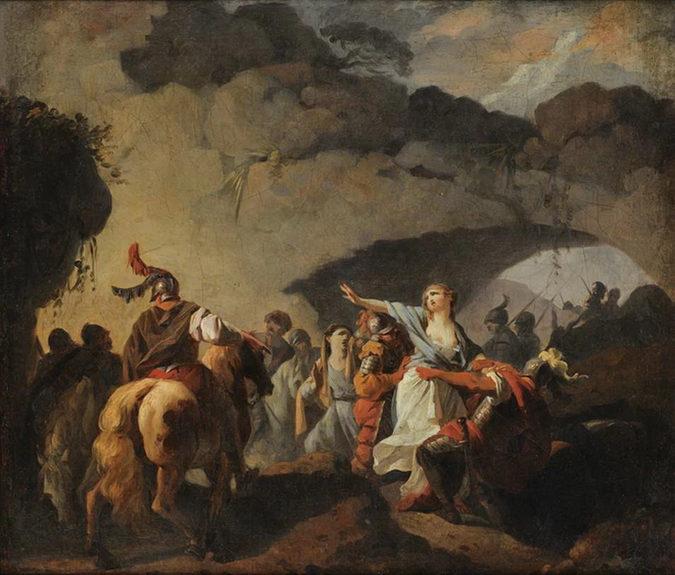 La figlia di Ariovisto fatta prigioniera da Cesare